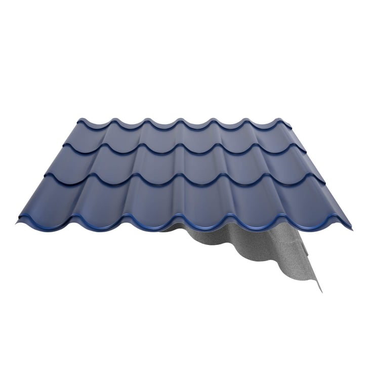Pfannenblech 2/1060 | Anti-Tropf 1000 g/m² | Stahl 0,50 mm | 25 µm Polyester | 5010 - Enzianblau #5