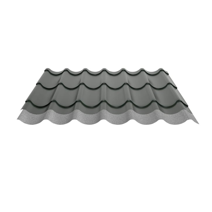 Pfannenblech 2/1060 | Anti-Tropf 1000 g/m² | Stahl 0,50 mm | 25 µm Polyester | 6020 - Chromoxidgrün #4