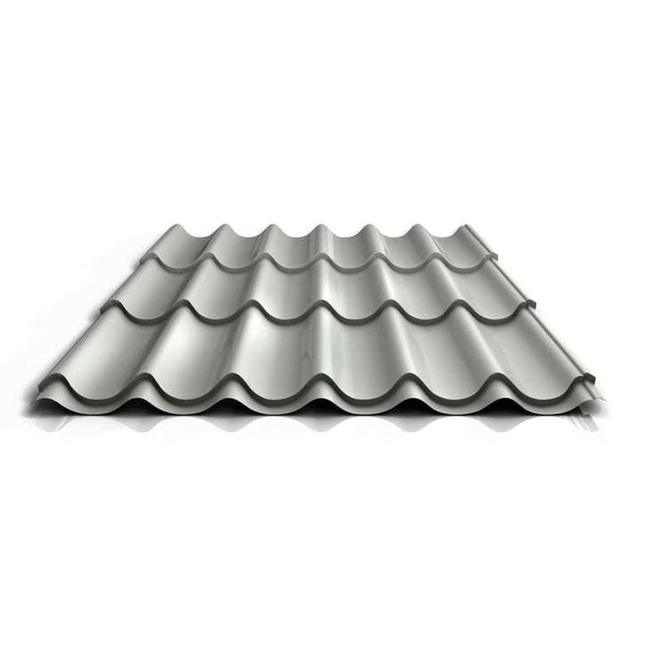 Pfannenblech 2/1060 | Anti-Tropf 1000 g/m² | Stahl 0,50 mm | 25 µm Polyester | 9002 - Grauweiß #1