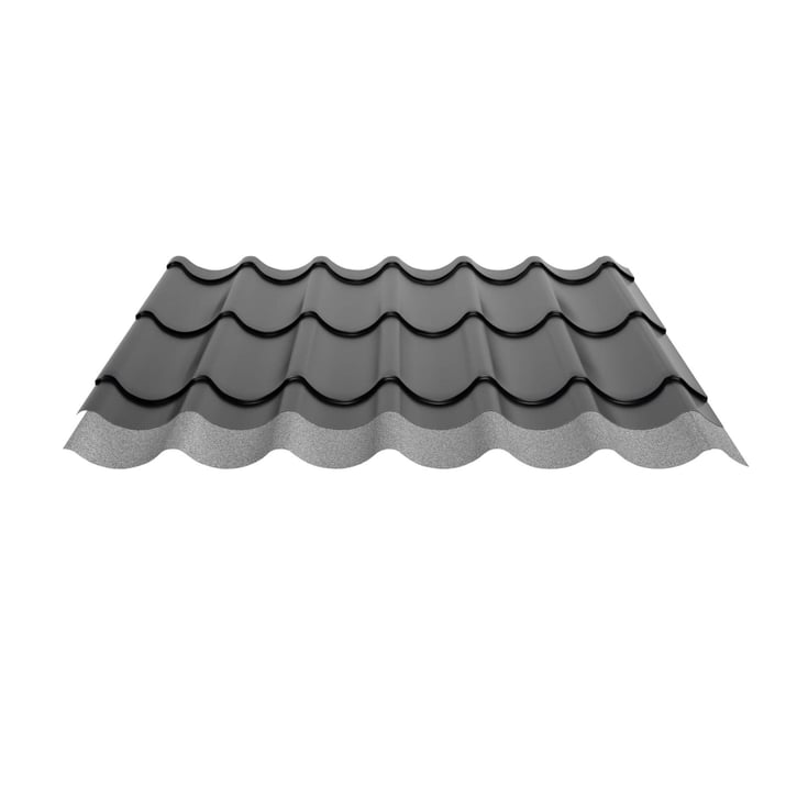 Pfannenblech 2/1060 | Anti-Tropf 1000 g/m² | Stahl 0,50 mm | 25 µm Polyester | 9005 - Tiefschwarz #4
