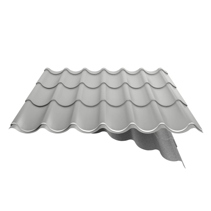 Pfannenblech 2/1060 | Anti-Tropf 1000 g/m² | Stahl 0,50 mm | 25 µm Polyester | 9006 - Weißaluminium #5