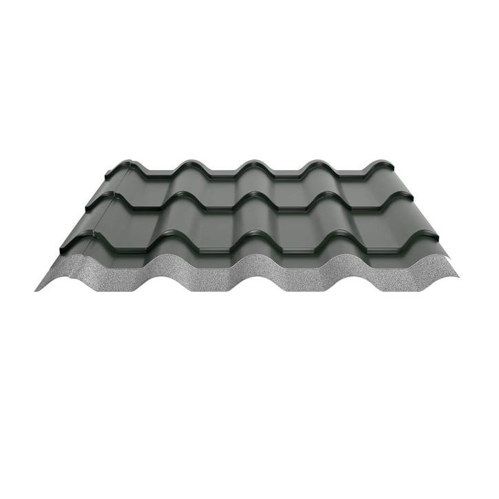 Pfannenblech EUROPA | Anti-Tropf 1000 g/m² | Stahl 0,50 mm | 25 µm Polyester | 6020 - Chromoxidgrün #4