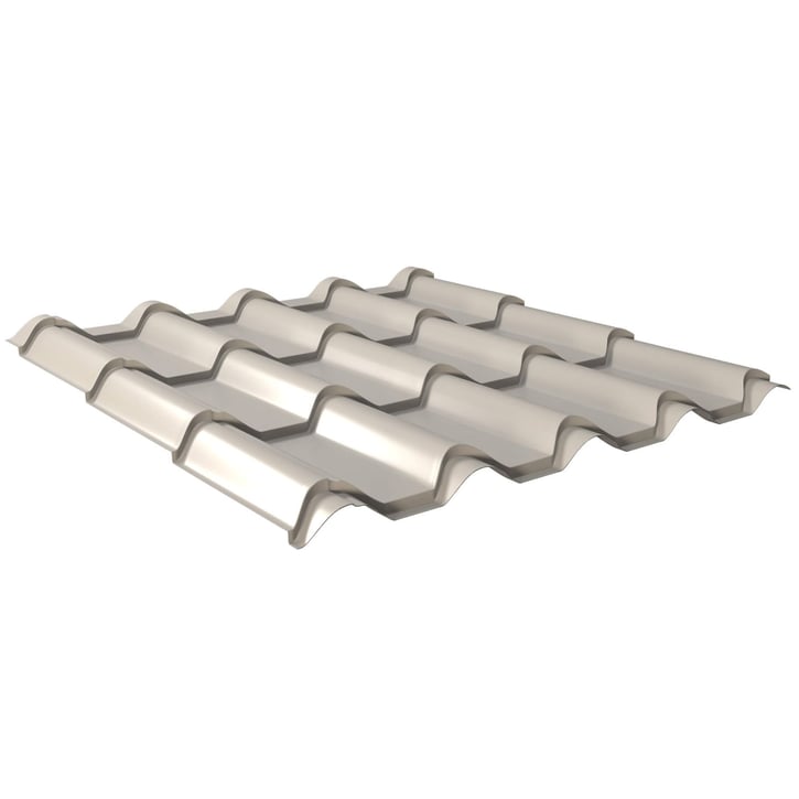 Pfannenblech EUROPA | Anti-Tropf 1000 g/m² | Stahl 0,50 mm | 25 µm Polyester | 9002 - Grauweiß #1