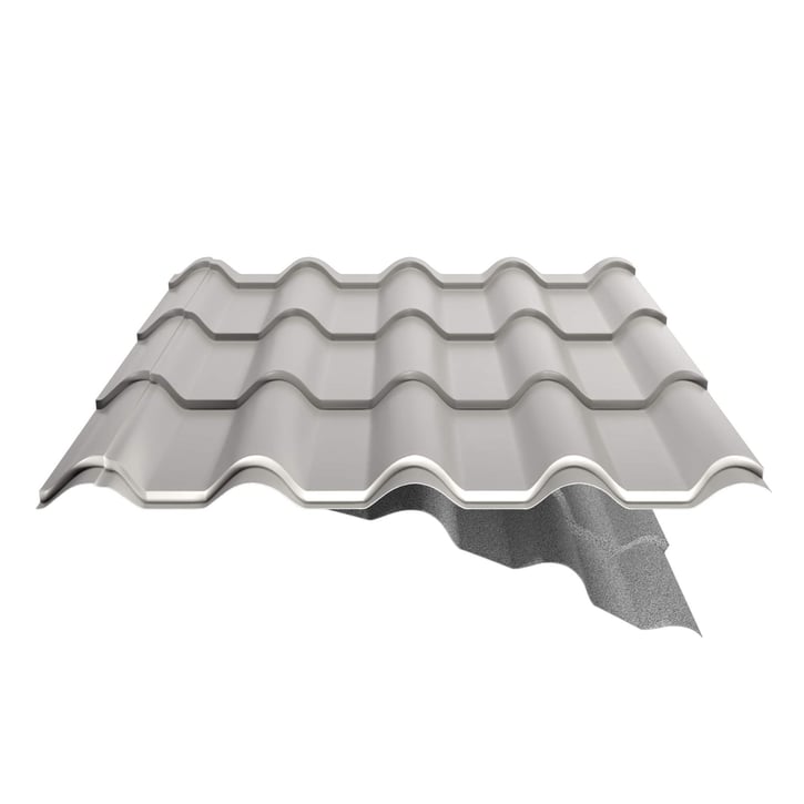 Pfannenblech EUROPA | Anti-Tropf 1000 g/m² | Stahl 0,50 mm | 25 µm Polyester | 9002 - Grauweiß #5
