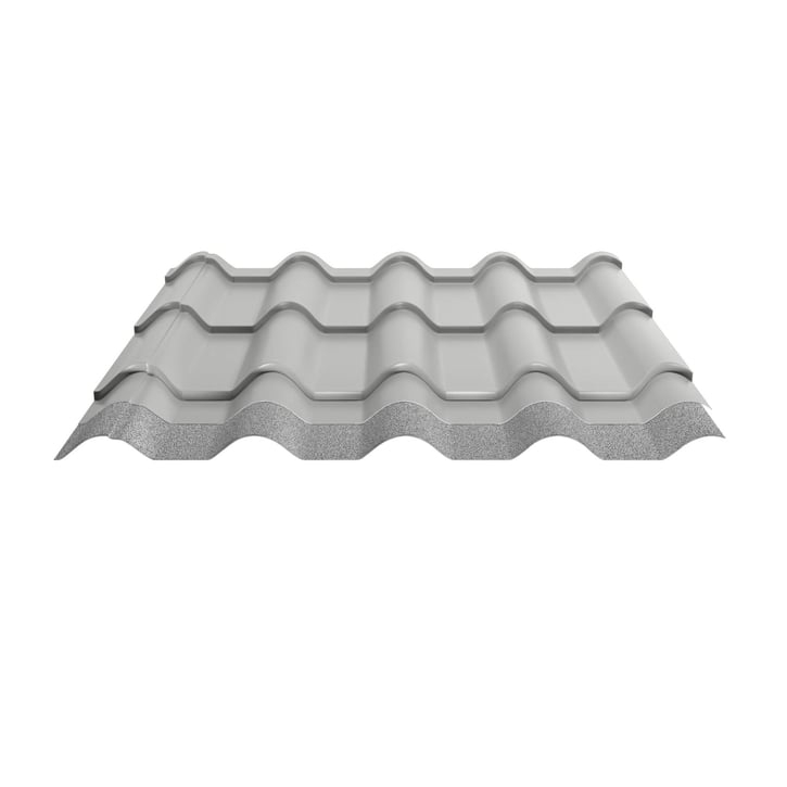 Pfannenblech EUROPA | Anti-Tropf 1000 g/m² | Stahl 0,50 mm | 25 µm Polyester | 9006 - Weißaluminium #4