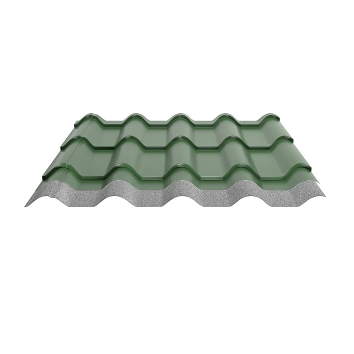 Pfannenblech EUROPA | Anti-Tropf 1000 g/m² | Stahl 0,63 mm | 25 µm Polyester | 6002 - Laubgrün #4