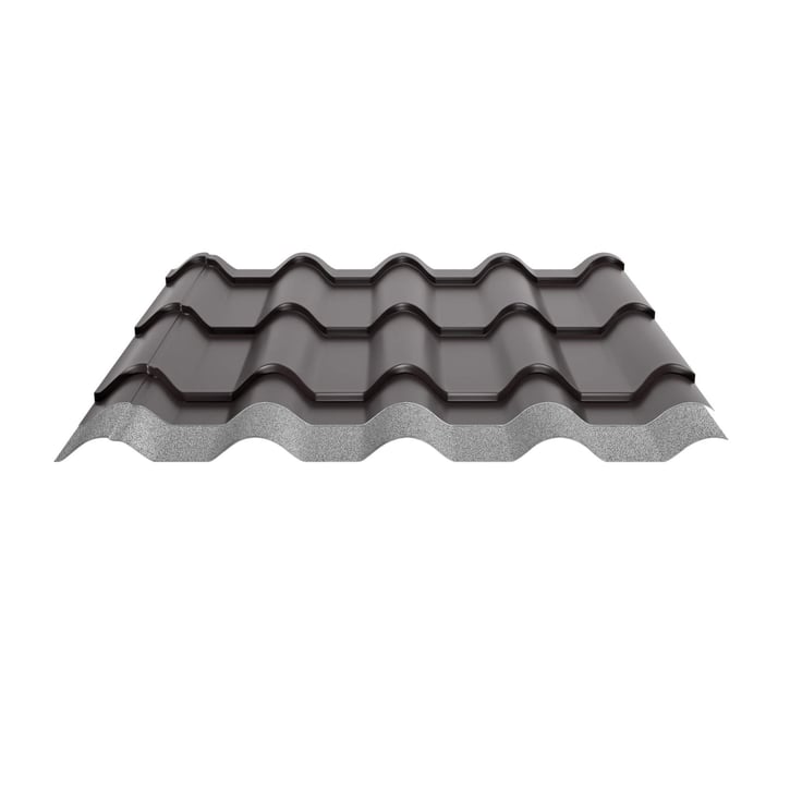 Pfannenblech EUROPA | Anti-Tropf 1000 g/m² | Stahl 0,50 mm | 60 µm TTHD | 8017 - Schokoladenbraun #4