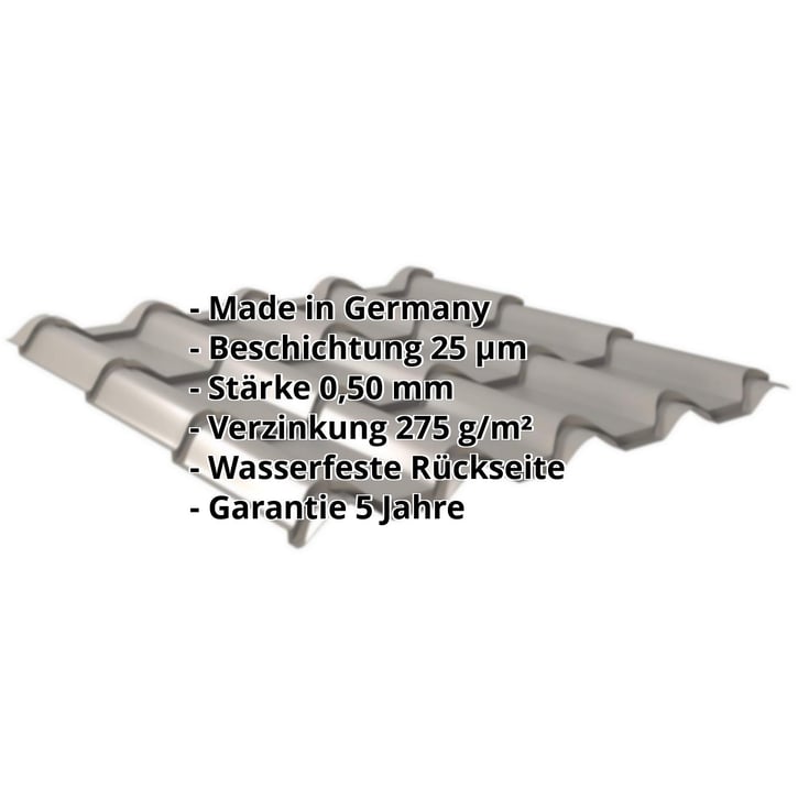 Pfannenblech EUROPA | Stahl 0,50 mm | 25 µm Polyester | 9007 - Graualuminium #2