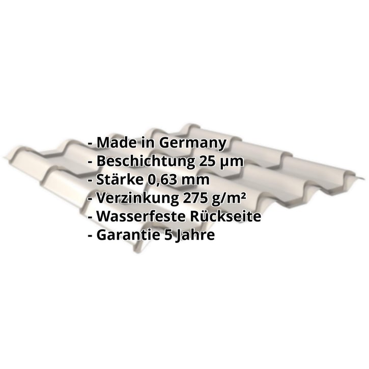 Pfannenblech EUROPA | Stahl 0,63 mm | 25 µm Polyester | 7035 - Lichtgrau #2