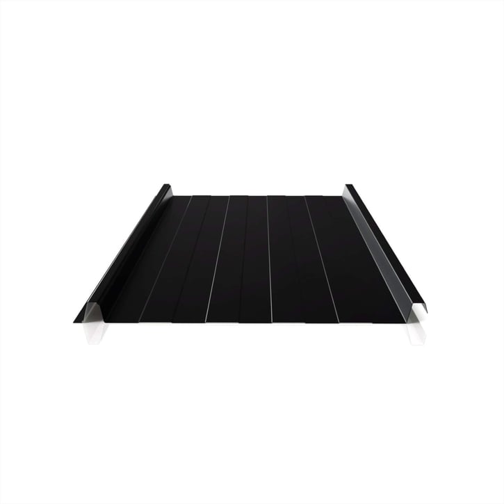 Stehfalzblech 33/500-LR | Dach | Anti-Tropf 1000 g/m² | Stahl 0,50 mm | 25 µm Polyester | 9005 - Tiefschwarz #1