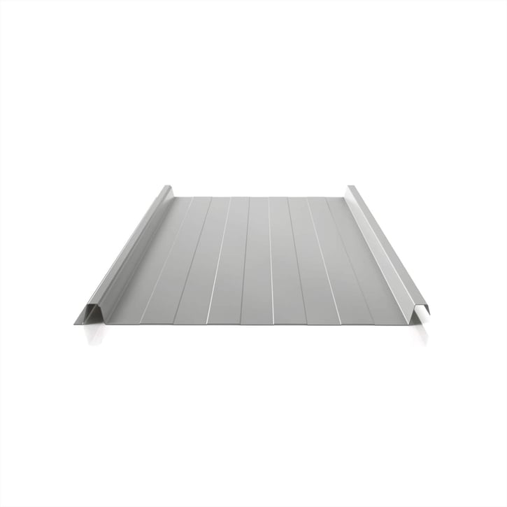 Stehfalzblech 33/500-LR | Dach | Anti-Tropf 1000 g/m² | Stahl 0,50 mm | 25 µm Polyester | 9006 - Weißaluminium #1