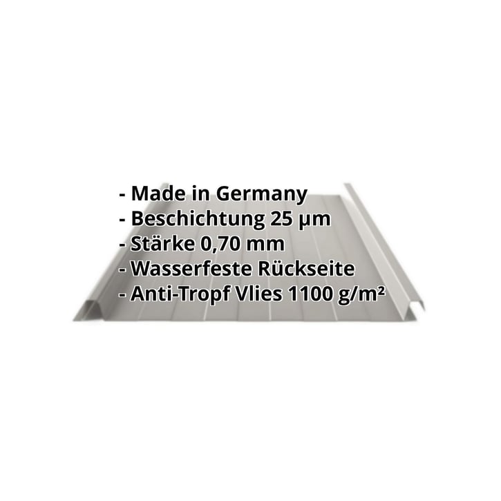 Stehfalzblech 33/500-LR | Dach | Anti-Tropf 1000 g/m² | Aluminium 0,70 mm | 25 µm Polyester | 9007 - Graualuminium #2