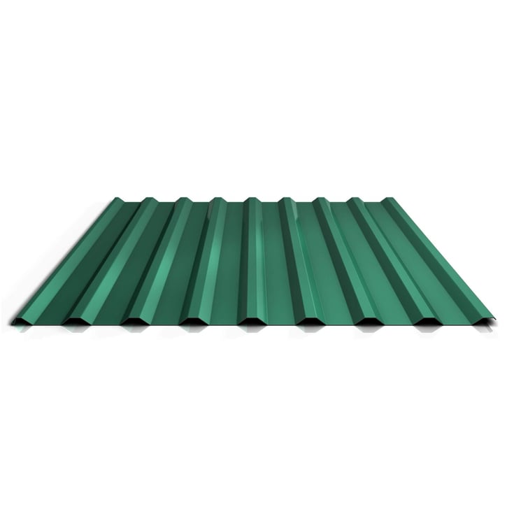 Trapezblech 20/1100 | Dach | Anti-Tropf 1000 g/m² | Sonderposten | Stahl 0,40 mm | 25 µm Polyester | 6020 - Chromoxidgrün #1