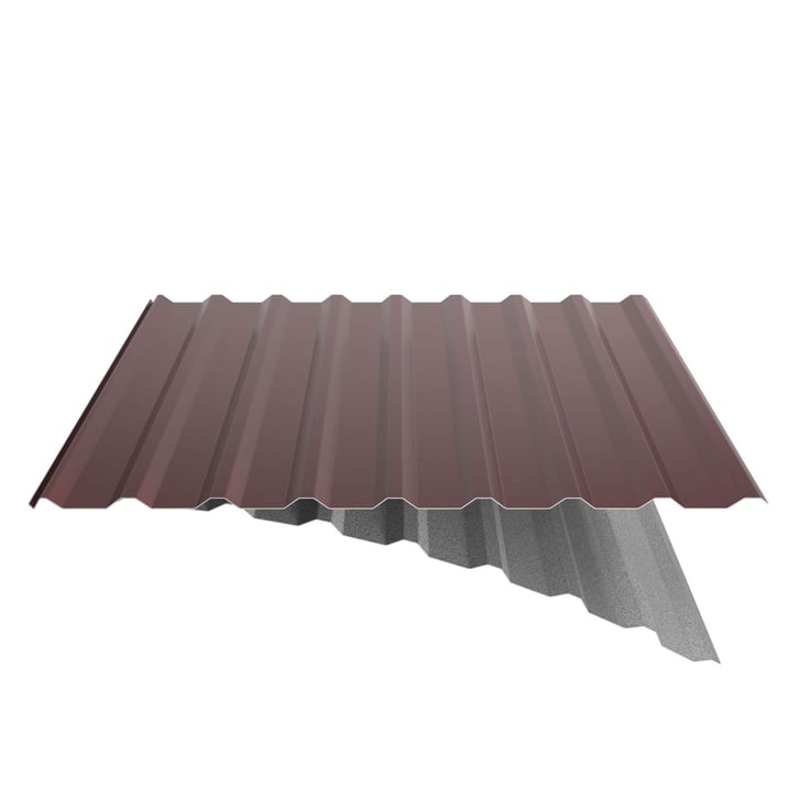 Trapezblech 20/1100 | Dach | Anti-Tropf 1000 g/m² | Stahl 0,50 mm | 25 µm Polyester | 3005 - Weinrot #5