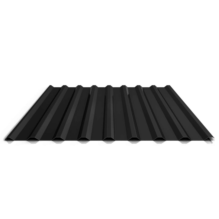 Trapezblech 20/1100 | Dach | Anti-Tropf 1000 g/m² | Stahl 0,50 mm | 25 µm Polyester | 9005 - Tiefschwarz #1
