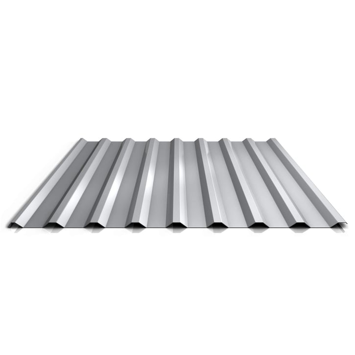Trapezblech 20/1100 | Dach | Anti-Tropf 1000 g/m² | Stahl 0,50 mm | 25 µm Polyester | 9006 - Weißaluminium #1