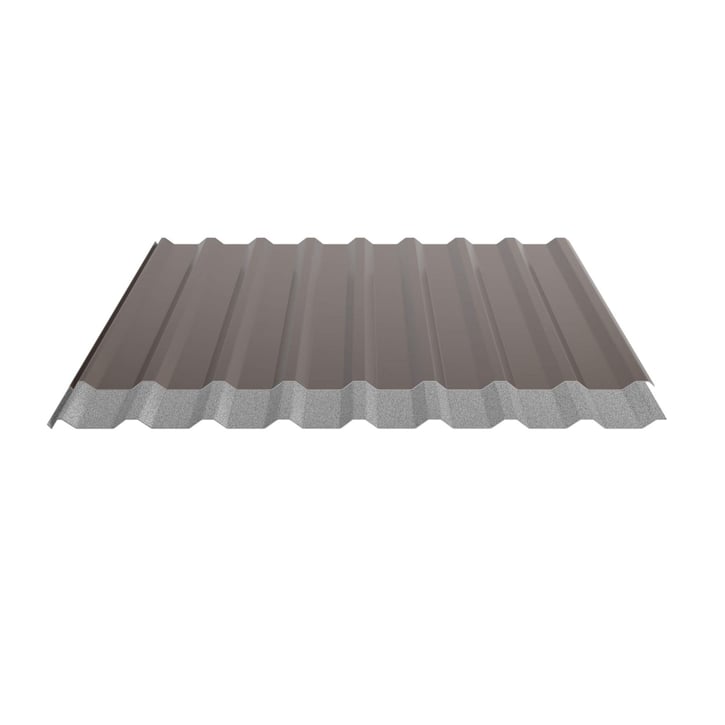 Trapezblech 20/1100 | Dach | Anti-Tropf 1000 g/m² | Stahl 0,75 mm | 25 µm Polyester | 8011 - Nussbraun #4