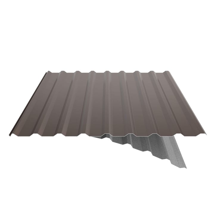 Trapezblech 20/1100 | Dach | Anti-Tropf 1000 g/m² | Stahl 0,75 mm | 25 µm Polyester | 8011 - Nussbraun #5