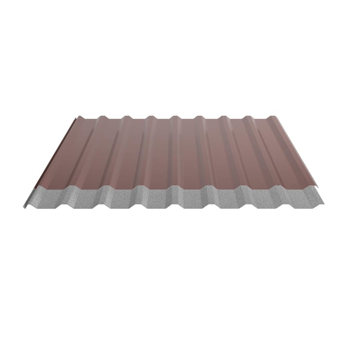 Trapezblech 20/1100 | Dach | Anti-Tropf 1000 g/m² | Aluminium 0,70 mm | 25 µm Polyester | 8012 - Rotbraun #5
