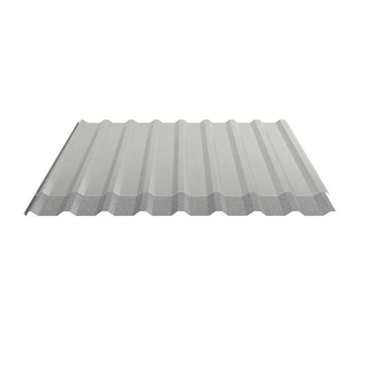 Trapezblech 20/1100 | Dach | Anti-Tropf 2400 g/m² | Aktionsblech | Stahl 0,75 mm | 25 µm Polyester | 9006 - Weißaluminium #5
