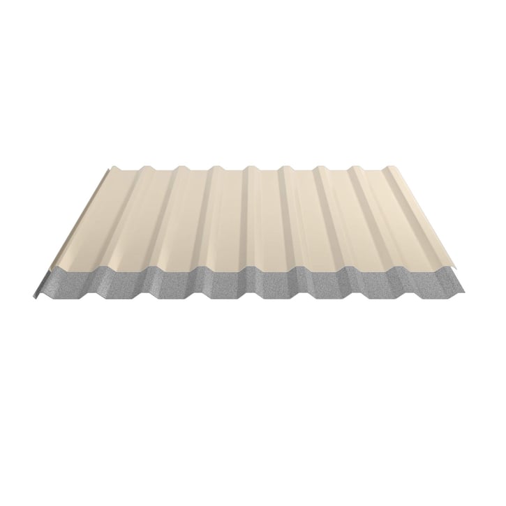 Trapezblech 20/1100 | Dach | Anti-Tropf 2400 g/m² | Stahl 0,50 mm | 25 µm Polyester | 1015 - Hellelfenbein #4