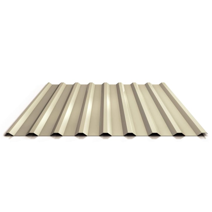 Trapezblech 20/1100 | Dach | Stahl 0,75 mm | 25 µm Polyester | 1015 - Hellelfenbein #1