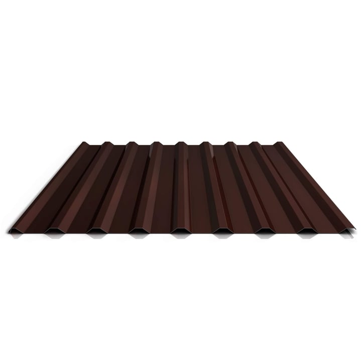 Trapezblech 20/1100 | Dach | Stahl 0,50 mm | 60 µm TTHD | 8017 - Schokoladenbraun #1
