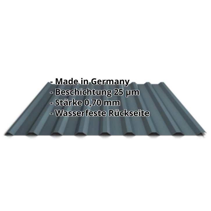 Trapezblech 20/1100 | Dach | Aluminium 0,70 mm | 25 µm Polyester | 7016 - Anthrazitgrau #2
