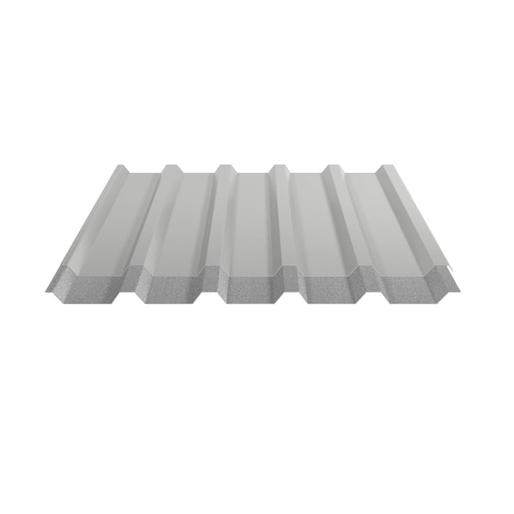 Trapezblech 35/207 | Dach | Anti-Tropf 1000 g/m² | Aktionsblech | Stahl 0,75 mm | 25 µm Polyester | 9006 - Weißaluminium #5