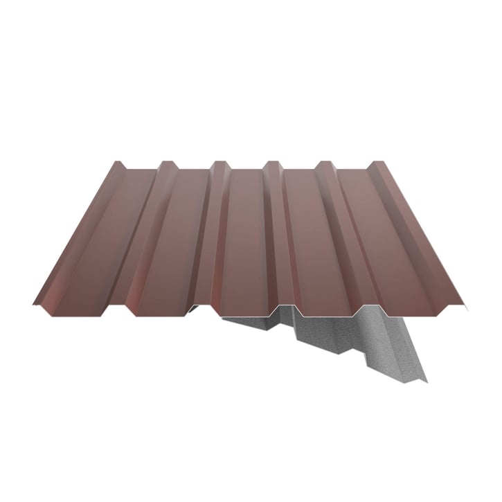 Trapezblech 35/207 | Dach | Anti-Tropf 1000 g/m² | Sonderposten | Stahl 0,40 mm | 25 µm Polyester | 8012 - Rotbraun #6