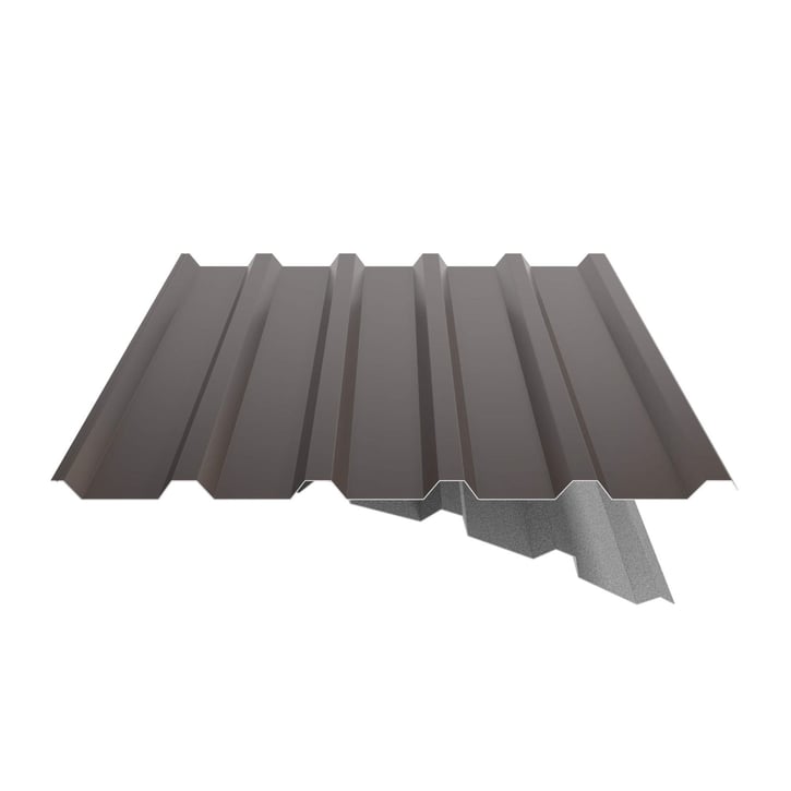Trapezblech 35/207 | Dach | Anti-Tropf 1000 g/m² | Stahl 0,50 mm | 25 µm Polyester | 8014 - Sepiabraun #5