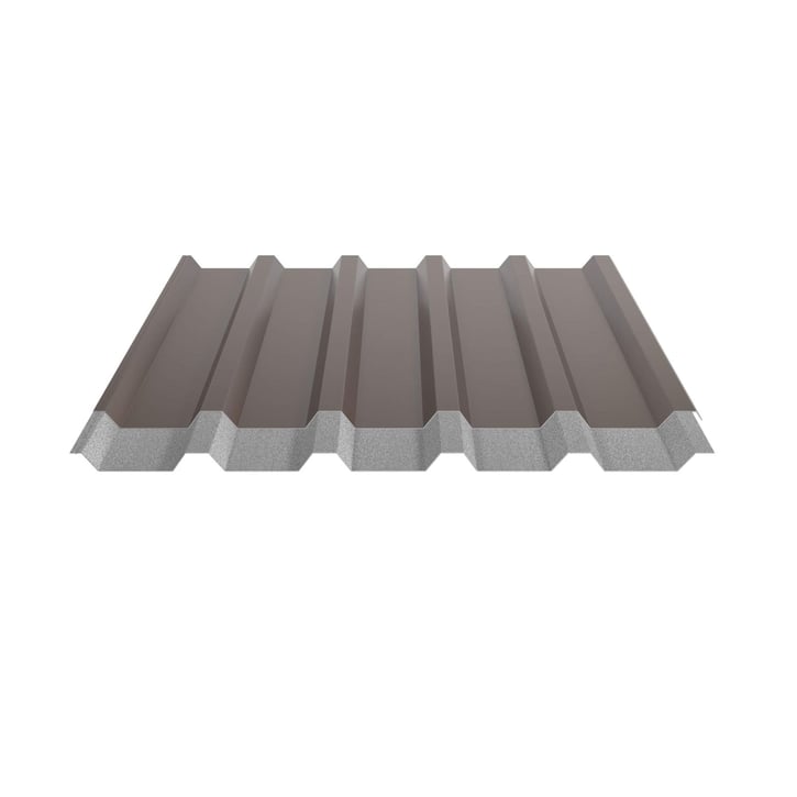 Trapezblech 35/207 | Dach | Anti-Tropf 1000 g/m² | Stahl 0,50 mm | 25 µm Polyester | 8011 - Nussbraun #4