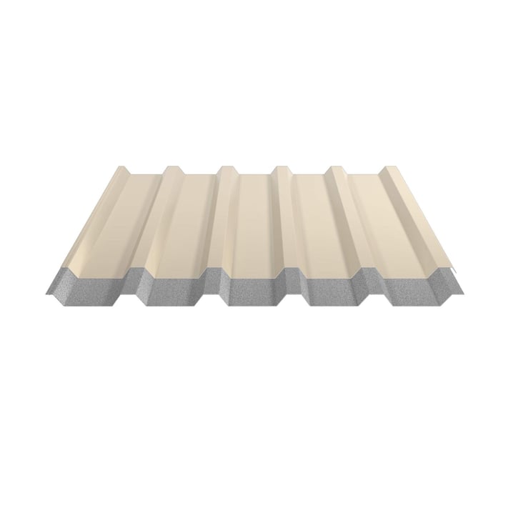 Trapezblech 35/207 | Dach | Anti-Tropf 1000 g/m² | Stahl 0,63 mm | 25 µm Polyester | 1015 - Hellelfenbein #4
