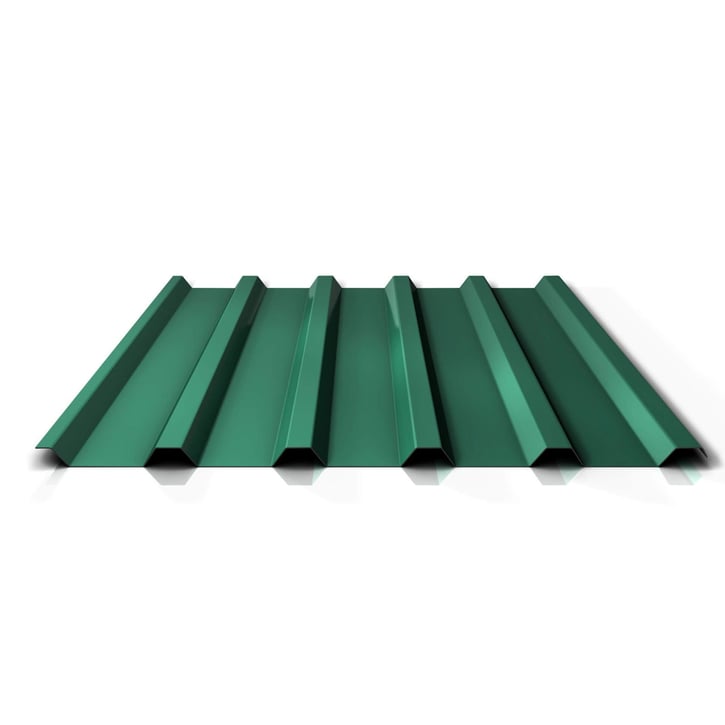 Trapezblech 35/207 | Dach | Anti-Tropf 1000 g/m² | Stahl 0,75 mm | 25 µm Polyester | 6020 - Chromoxidgrün #1
