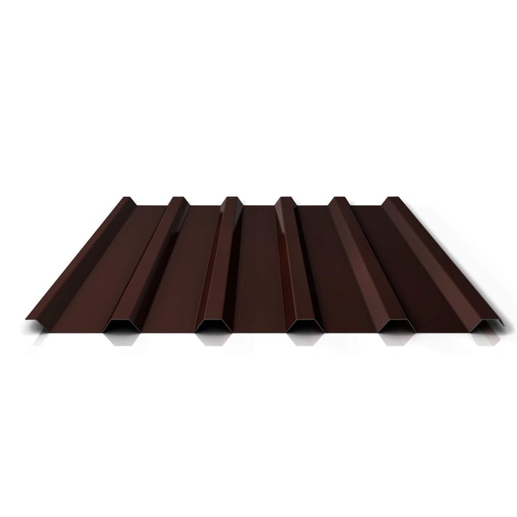 Trapezblech 35/207 | Dach | Anti-Tropf 1000 g/m² | Stahl 0,75 mm | 25 µm Polyester | 8017 - Schokoladenbraun #1