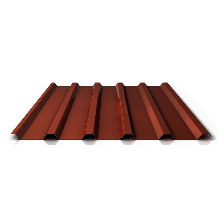 Trapezblech 35/207 | Dach | Anti-Tropf 1000 g/m² | Stahl 0,50 mm | 60 µm TTHD | 8012 - Rotbraun #1