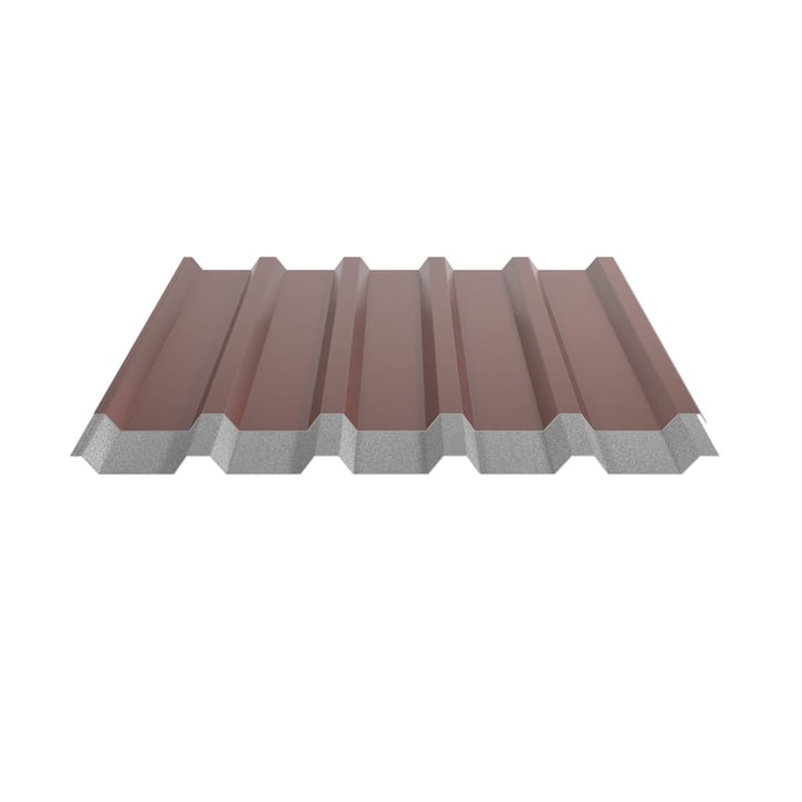Trapezblech 35/207 | Dach | Anti-Tropf 1000 g/m² | Aluminium 0,70 mm | 25 µm Polyester | 8012 - Rotbraun #5