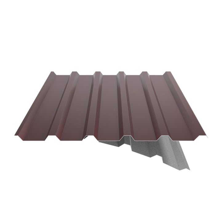 Trapezblech 35/207 | Dach | Anti-Tropf 2400 g/m² | Stahl 0,50 mm | 25 µm Polyester | 3005 - Weinrot #5