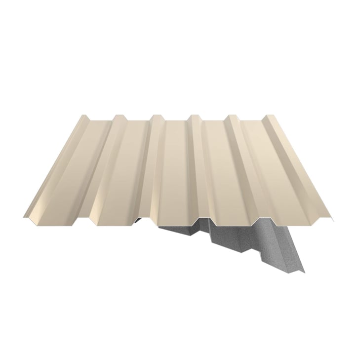 Trapezblech 35/207 | Dach | Anti-Tropf 2400 g/m² | Stahl 0,75 mm | 25 µm Polyester | 1015 - Hellelfenbein #5