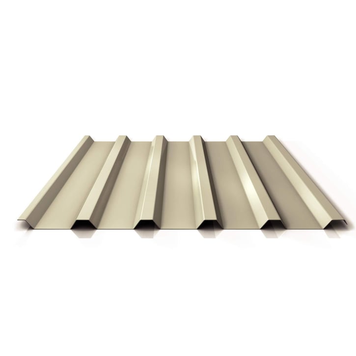 Trapezblech 35/207 | Dach | Stahl 0,63 mm | 25 µm Polyester | 1015 - Hellelfenbein #1