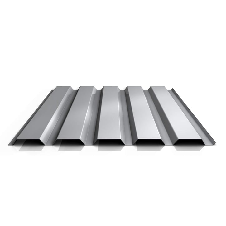 Trapezblech 35/207 | Wand | Stahl 0,50 mm | 25 µm Polyester | 9006 - Weißaluminium #1