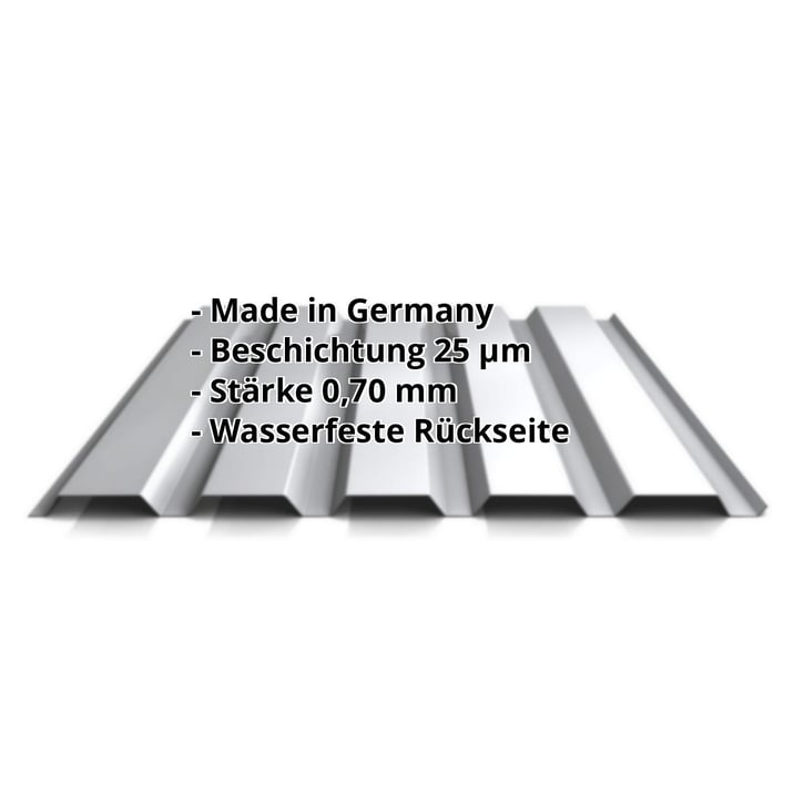 Trapezblech 35/207 | Wand | Aluminium 0,70 mm | 25 µm Polyester | 9006 - Weißaluminium #2