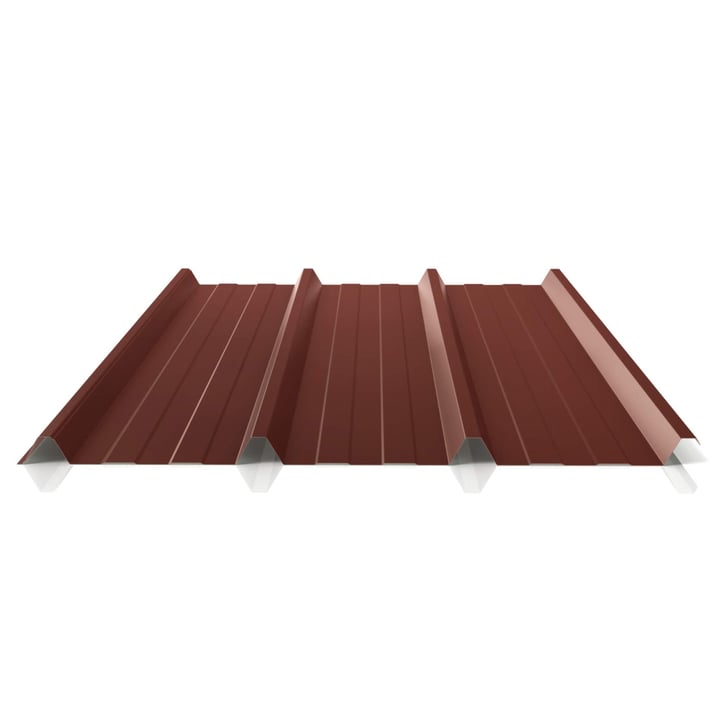 Trapezblech 45/333 | Dach | Anti-Tropf 1000 g/m² | Sonderposten | Stahl 0,40 mm | 25 µm Polyester | 8012 - Rotbraun #1