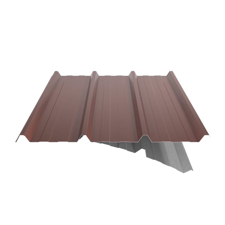 Trapezblech 45/333 | Dach | Anti-Tropf 1000 g/m² | Stahl 0,50 mm | 25 µm Polyester | 8012 - Rotbraun #5