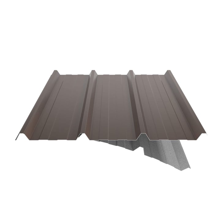 Trapezblech 45/333 | Dach | Anti-Tropf 1000 g/m² | Stahl 0,75 mm | 25 µm Polyester | 8011 - Nussbraun #5