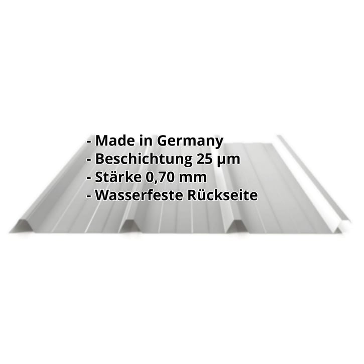 Trapezblech 45/333 | Dach | Aluminium 0,70 mm | 25 µm Polyester | 9006 - Weißaluminium #2