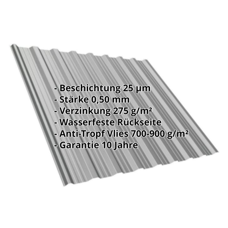 Trapezblech T18DR | Dach | Anti-Tropf 700 g/m² | Stahl 0,50 mm | 25 µm Polyester | 9007 - Graualuminium #2