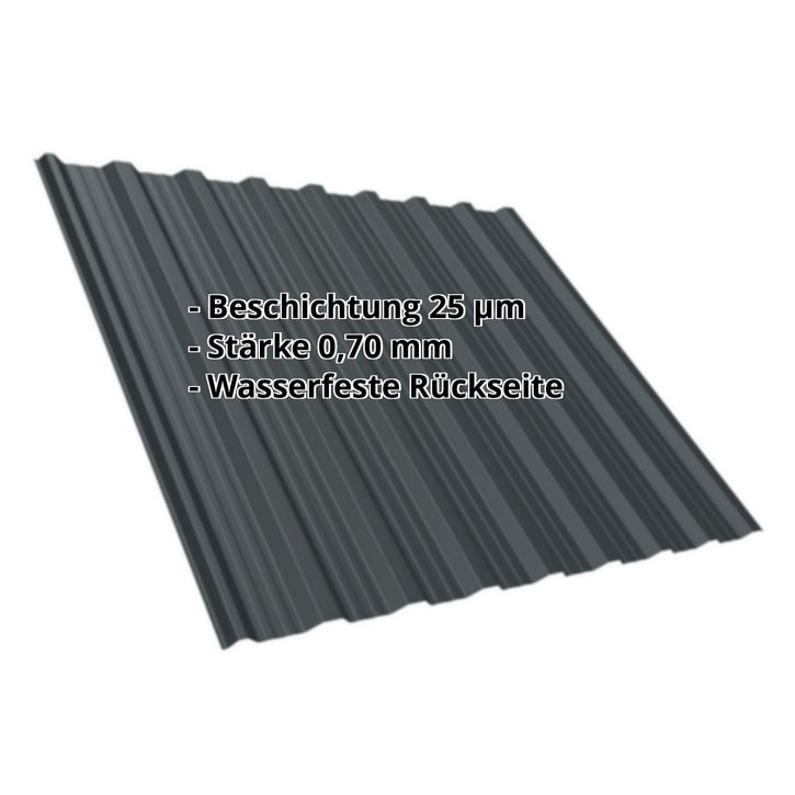 Trapezblech T18DR | Dach | Aluminium 0,70 mm | 25 µm Polyester | 7016 - Anthrazitgrau #2