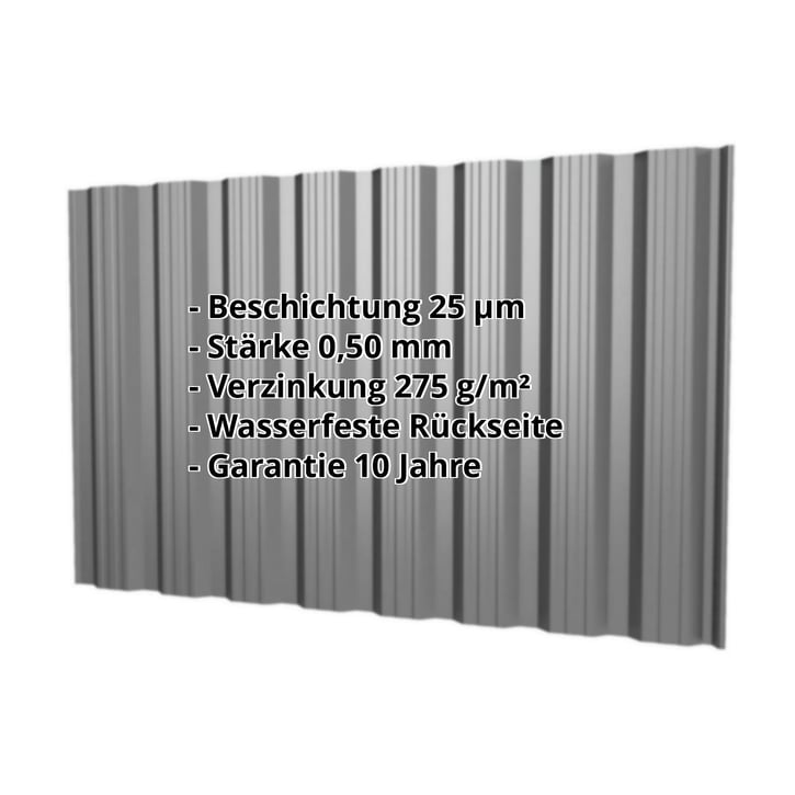 Trapezblech T18DR | Wand | Stahl 0,50 mm | 25 µm Polyester | 9007 - Graualuminium #2