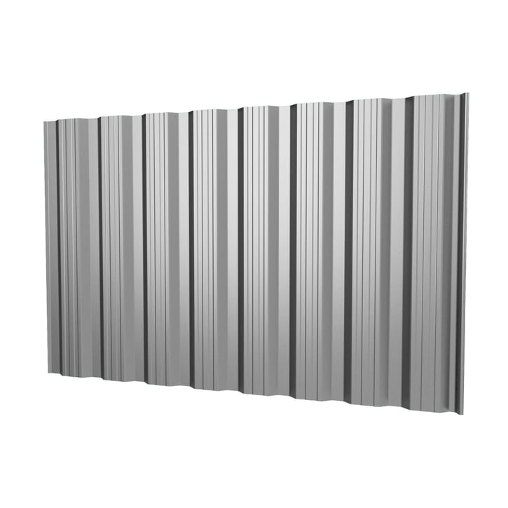 Trapezblech T18DR | Wand | Stahl 0,75 mm | 25 µm Polyester | 9006 - Weißaluminium #1